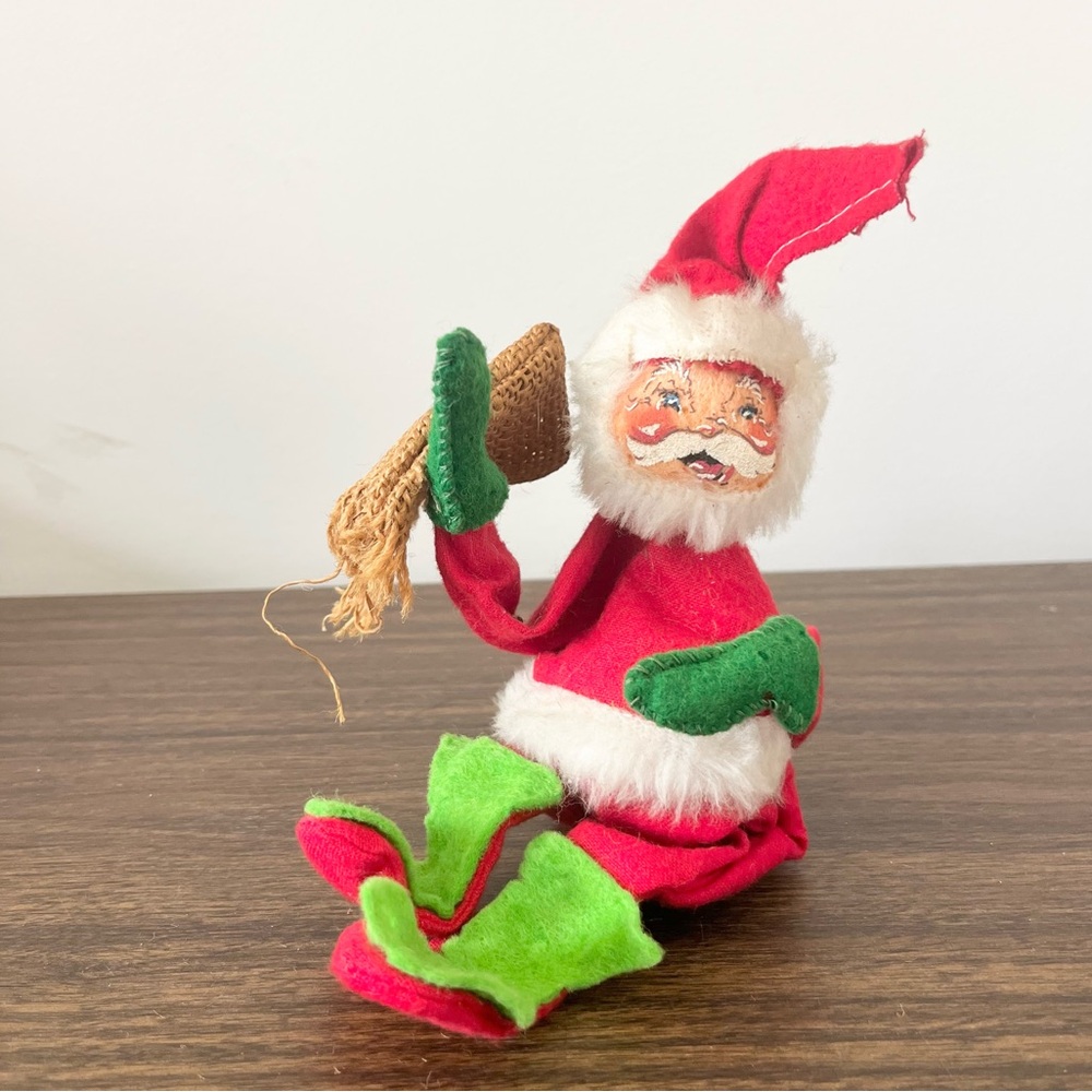 Vintage Annalee Mobilitee Santa Claus Doll Shelf Sitter Christmas Holiday Decor